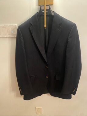 Men's Classic Black Two-Button Sport Coat